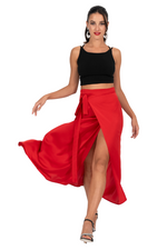 Load and play video in Gallery viewer, Satin Wrap Dance Skirt