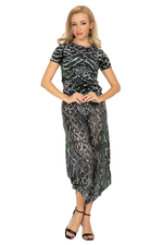 Load and play video in Gallery viewer, Snake Print Cutout Back Velvet Crop Top