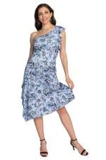Load and play video in Gallery viewer, Twilight Blossom One-Shoulder Tango Dress