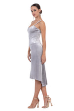 Load and play video in Gallery viewer, Velvet Fishtail Tango Dress With Thin Straps
