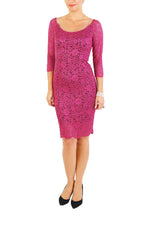 Load image into Gallery viewer, Fuchsia lace dress
