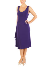 Load image into Gallery viewer, Purple Tango Dress with Right Side Draping