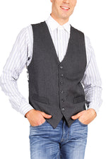 Load image into Gallery viewer, Men's Dark Gray Tango Vest With Black&White Satin Back