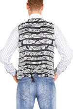 Load image into Gallery viewer, Men's Dark Gray Tango Vest With Black&White Satin Back