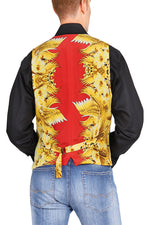 Load image into Gallery viewer, Men's Black Tango Vest With Multicolor Satin Back