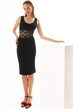 Load image into Gallery viewer, Bodycon Dress With Lace Waist