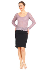 Load image into Gallery viewer, Dusty Lilac Lace Tango Top With Lining
