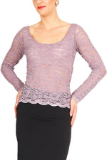 Load image into Gallery viewer, Dusty Lilac Lace Tango Top With Lining
