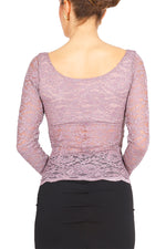 Load image into Gallery viewer, Dusty Lilac Lace Tango Top With Lining