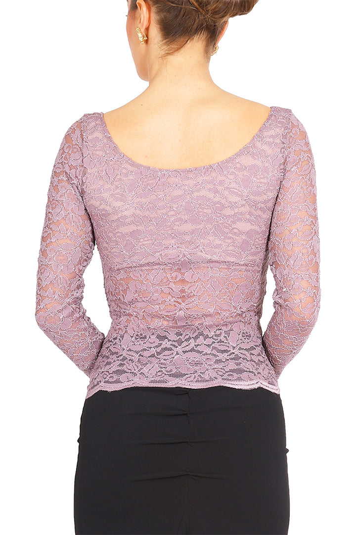 Dusty Lilac Lace Tango Top With Lining