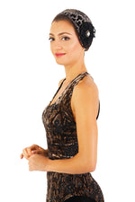 Load image into Gallery viewer, Snake Animal Print Headpiece with Lace and Crystal Embellishments