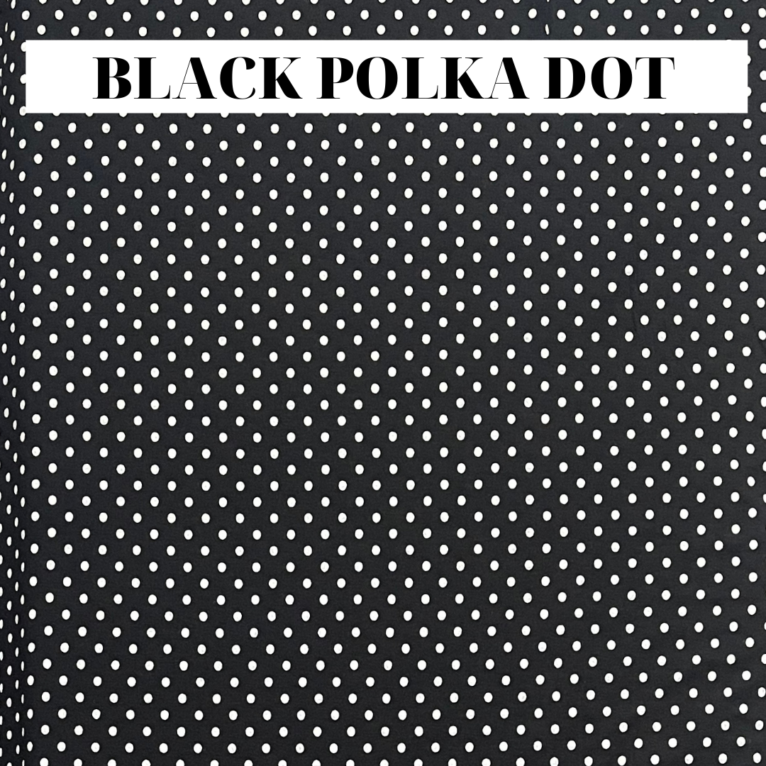black polka dot viscose
