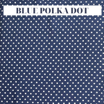 Load image into Gallery viewer, dark blue polka dot print