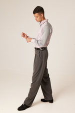 Load image into Gallery viewer, Gray Tango Pants With Three Pleats