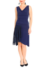 Load image into Gallery viewer, Tango Skirt with Lace Panel Dark Blue