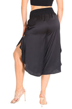Load image into Gallery viewer, Capri Satin Tango Pants With Ruffled Slits