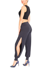 Load image into Gallery viewer, Gray Babucha Tango Pants with Slits
