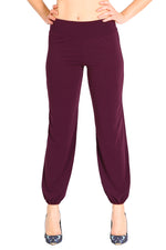 Load image into Gallery viewer, Eggplant Gathered Tango Pants Without Slits