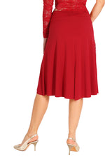Load image into Gallery viewer, Red Tango Skirt with Lace Panel
