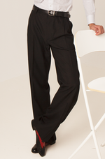 Load image into Gallery viewer, Black Tango Pants With Two Pleats