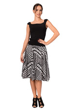 Load image into Gallery viewer, Allover Houndstooth Pattern Full Swing Flowing Skirt