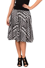 Load image into Gallery viewer, Allover Houndstooth Pattern Full Swing Flowing Skirt