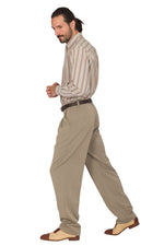 Load image into Gallery viewer, Beige Men&#39;s Tango Pants With Three Pleats
