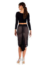 Load image into Gallery viewer, Black Lace Fishtail Tango Skirt
