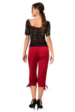 Load image into Gallery viewer, Black Lace See-through Top With Short Sleeves