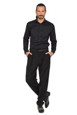 Load image into Gallery viewer, Black Men's Tango Pants With Three Pleats