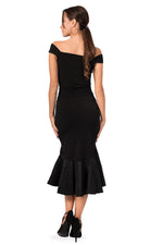 Load image into Gallery viewer, Black Tango Skirt With Black Taffeta Ruffles