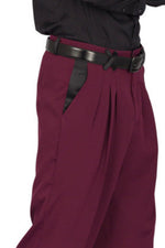 Load image into Gallery viewer, Burgundy Men's Tango Pants With Three Pleats