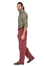 Load image into Gallery viewer, Cinnamon Red Tango Pants With Four Pleats
