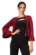 Load image into Gallery viewer, Crop Jacket With Ruffle Details