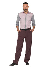Load image into Gallery viewer, Eggplant Men's Tango Pants With Two Pleats