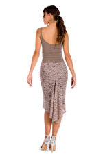 Load image into Gallery viewer, Elephant Grey Lace Fishtail Tango Skirt
