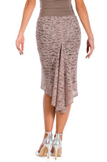 Load image into Gallery viewer, Elephant Grey Lace Fishtail Tango Skirt