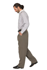 Load image into Gallery viewer, Grey Striped Tango Pants With Four Pleats
