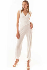 Load image into Gallery viewer, Sleeveless Wrap Jumpsuit