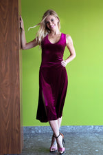 Load image into Gallery viewer, Velvet Tango Dress With Lace Back