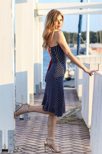 Load image into Gallery viewer, Lace-up Polka Dot Dress
