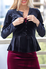 Load image into Gallery viewer, Black Velvet Blazer