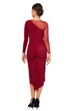 Load image into Gallery viewer, Long-Sleeve Fishtail Dress With Tulle Details