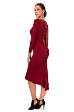 Load image into Gallery viewer, Long-Sleeve Fishtail Dress With Tulle Details