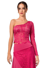 Load image into Gallery viewer, One-shoulder Guipure Lace Milonga Top