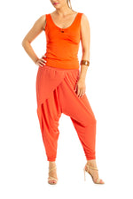 Load image into Gallery viewer, Modern harem style tango pants with wrap front - coral
