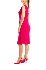 Load image into Gallery viewer, Twist Knot Tango Dress - Dark Fuchsia