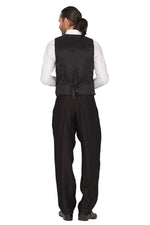 Load image into Gallery viewer, Shiny Black Linen Tango Pants With Four Pleats
