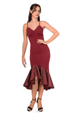 Load image into Gallery viewer, Taffeta Ruffled Dress With Spaghetti Straps