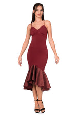 Load image into Gallery viewer, Taffeta Ruffled Dress With Spaghetti Straps